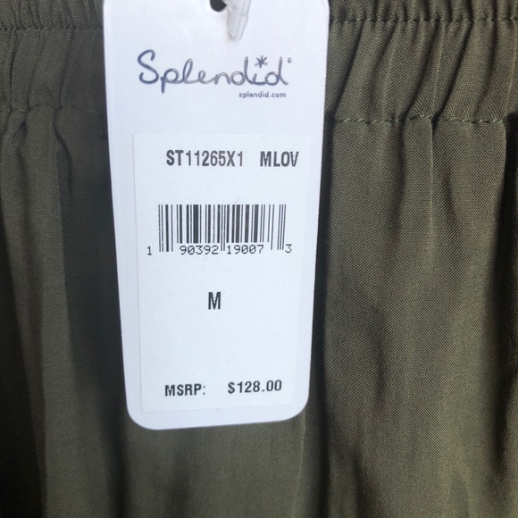 Splendid NWT off shoulder Olive Green Top M - Picture 3 of 4